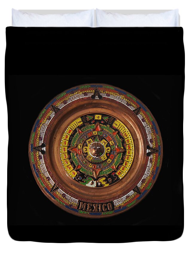 Mexican Aztec Calendar Duvet Cover For Sale By Art Spectrum