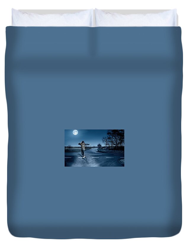 Michael Jackson Duvet Cover featuring the photograph Michael Jackson by Jackie Russo