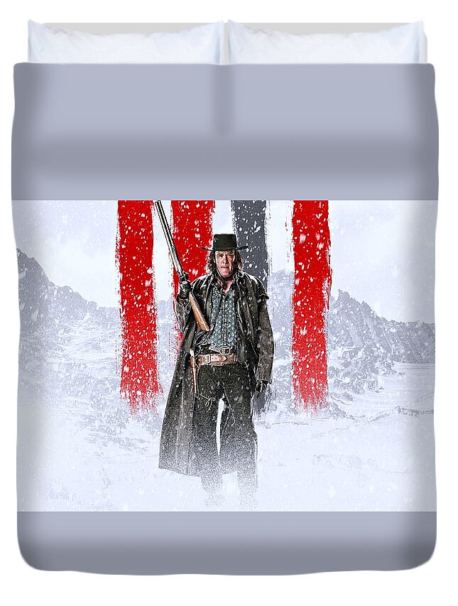 Hateful Eight Duvet Cover featuring the digital art Michael Madsen The Hateful Eight by Movie Poster Prints
