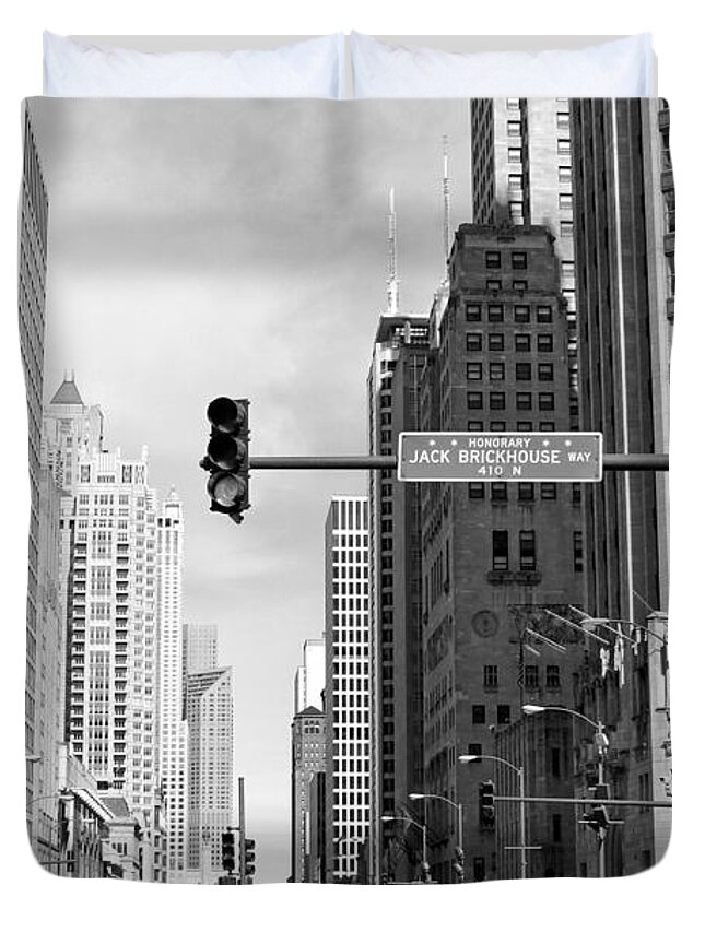 Chicago Duvet Cover featuring the photograph Michigan Ave - Chicago by Jackson Pearson