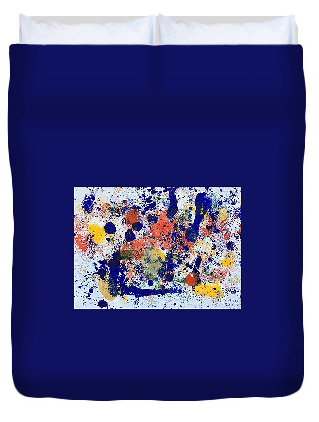 Abstract Painting Duvet Cover featuring the painting Michigan no 2 by Marita Esteva