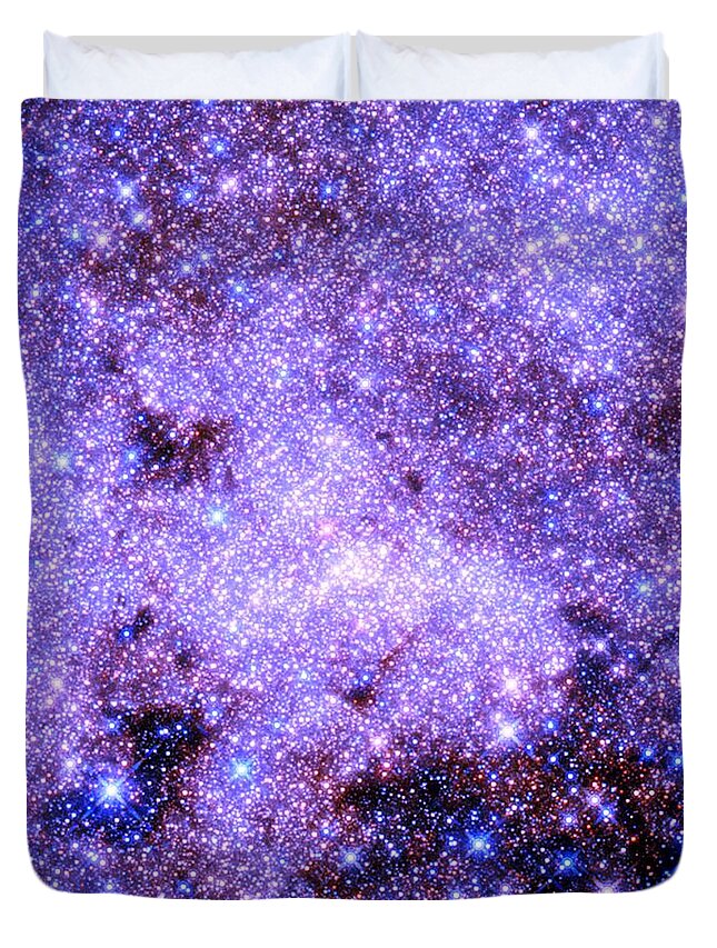 Milky Way Astral Glitter Periwinkle Blue Lavender Duvet Cover For