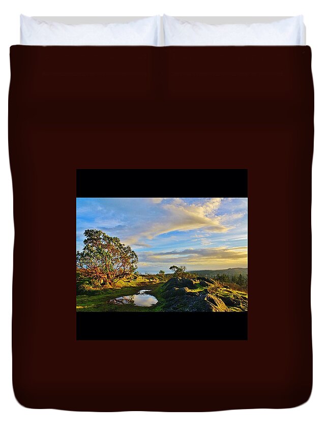 Beautiful Duvet Cover featuring the photograph Mill Hill Again!! #hike #yyj #westcoast by Victoria Clark