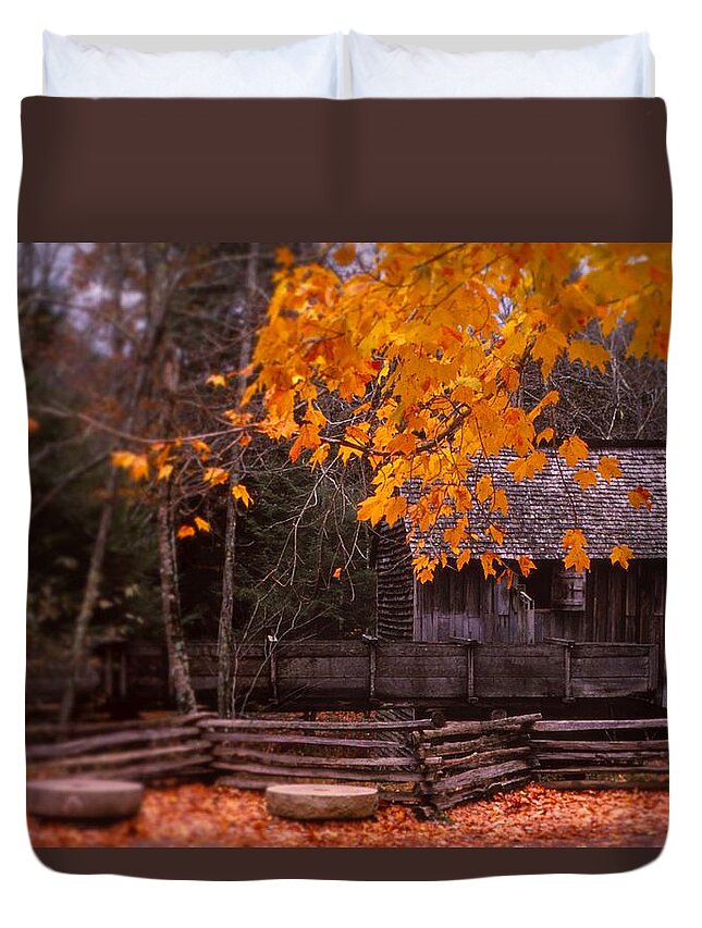 Fine Art Duvet Cover featuring the photograph Millers Fall by Rodney Lee Williams