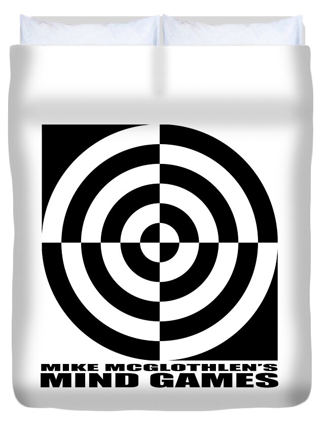 T-shirt Duvet Cover featuring the digital art Mind Games 1SE by Mike McGlothlen