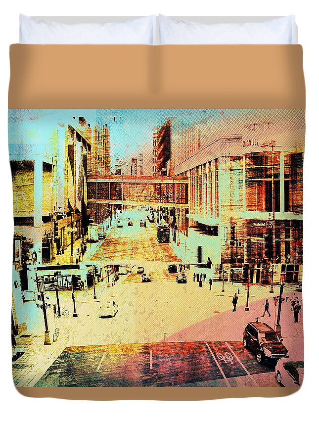 Minneapolis Duvet Cover featuring the photograph Minneapolis Streets 2 by Susan Stone