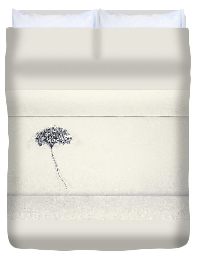 Flower Duvet Cover featuring the photograph Miracle of a Single Flower by Scott Norris