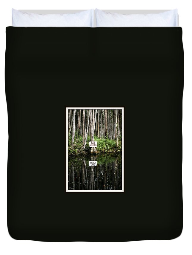 Mirror Duvet Cover featuring the photograph Mirror Lake by Farol Tomson