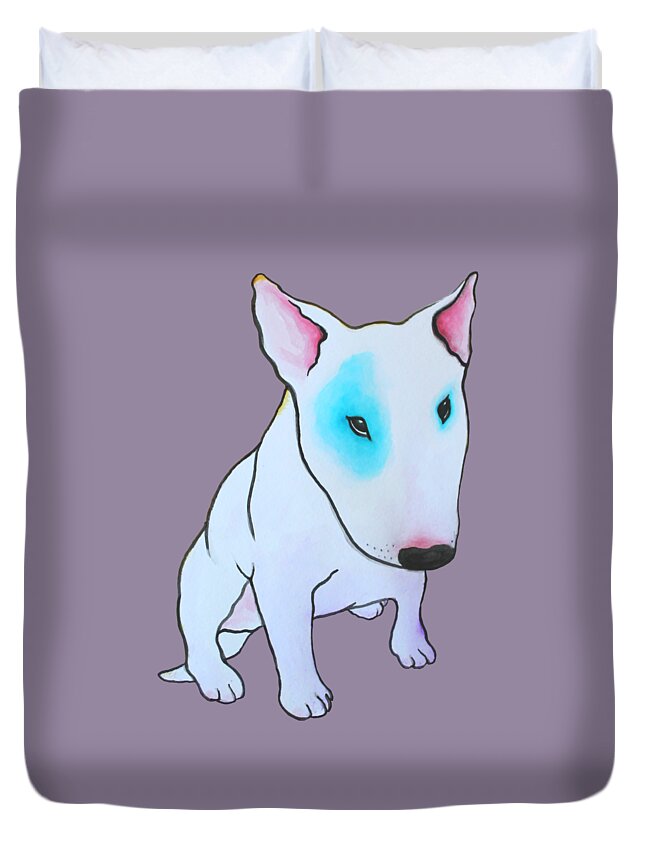 Noewi Duvet Cover featuring the painting Mischievous by Jindra Noewi