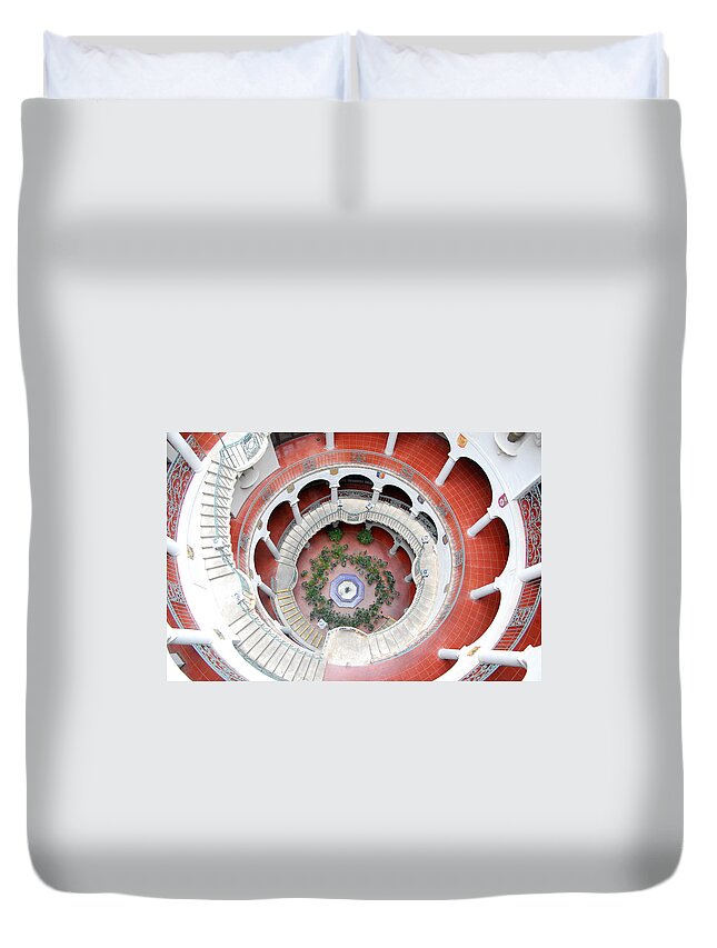 Mission Inn Duvet Cover featuring the photograph Mission Inn Rotunda 1 by Amy Fose