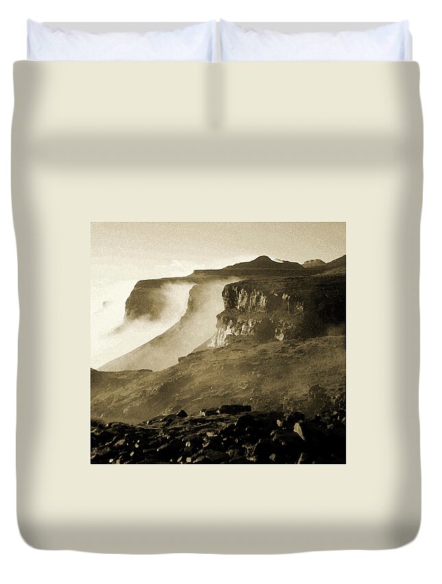 Africa Duvet Cover featuring the photograph Mist in Lesotho by Susie Rieple