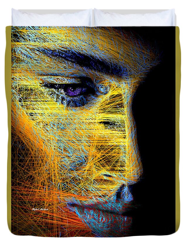 Rafael Salazar Duvet Cover featuring the digital art Mystery by Rafael Salazar
