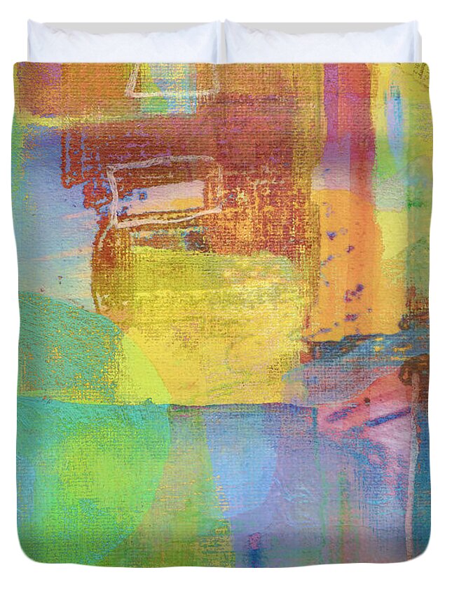 Backgrounds Duvet Cover featuring the digital art Mitten Abstract by Susan Stone
