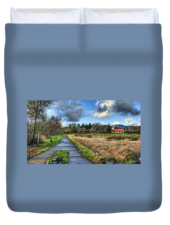  Duvet Cover featuring the photograph MLK Park, Corvallis Oregon by Wendell Ward