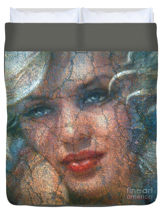 Theo Danella Duvet Cover featuring the painting Mm 129 A by Theo Danella