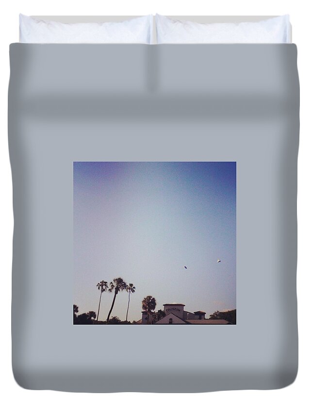 Sunset Duvet Cover featuring the photograph Burg Sunset by Lauren Grothe