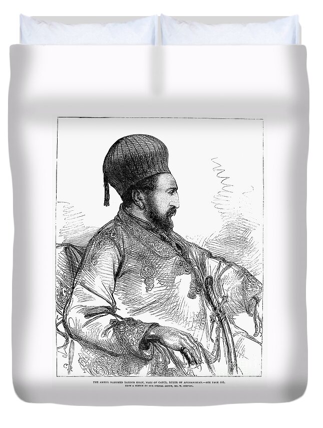 1879 Duvet Cover featuring the photograph Mohammed Yakub Khan by Granger