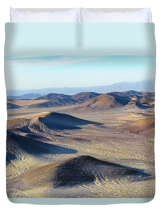 J B Thompson Duvet Cover featuring the photograph Mojave Desert by Jim Thompson
