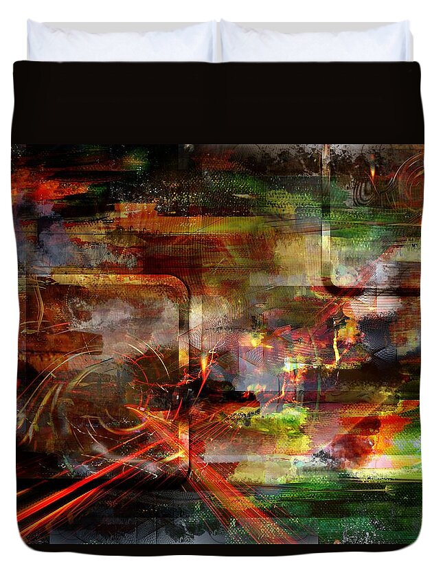 Abstract Duvet Cover featuring the digital art Moment.. by Art Di