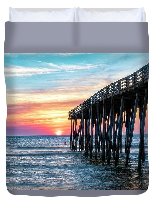 Sunrise Duvet Cover featuring the photograph Moments Captured by Russell Pugh