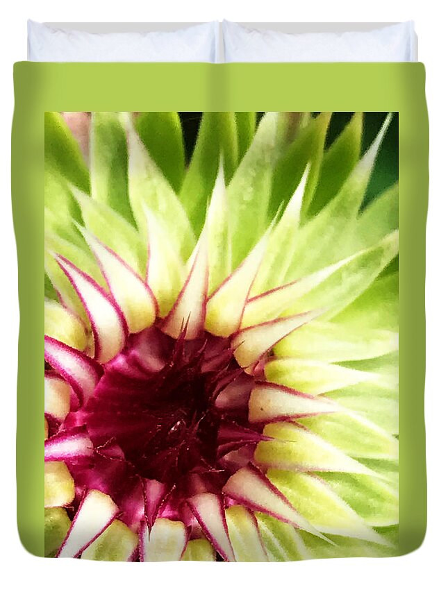 Flower Duvet Cover featuring the photograph Moments by Jeff Iverson