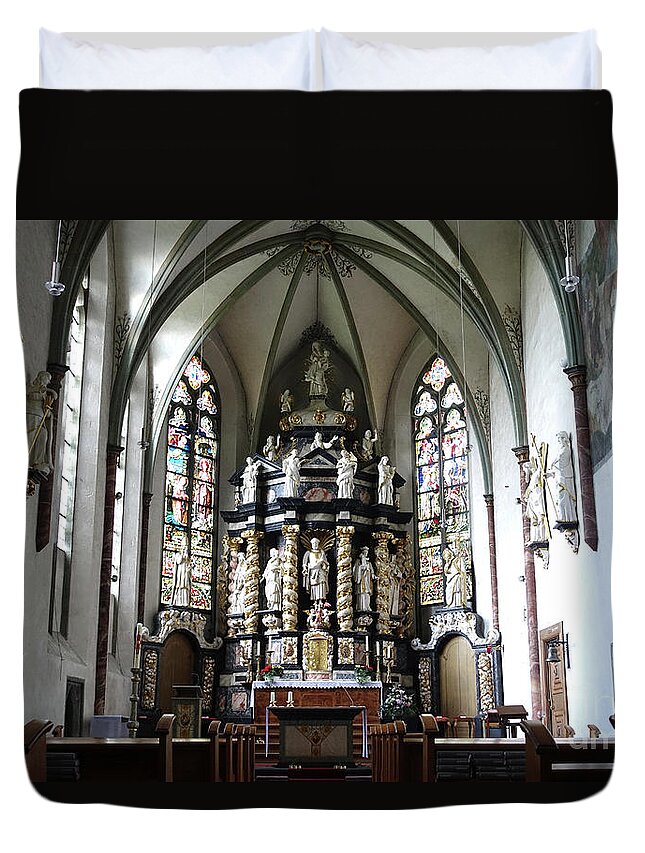 Monastery Duvet Cover featuring the photograph Monastery Church Oelinghausen, Germany by Eva-Maria Di Bella