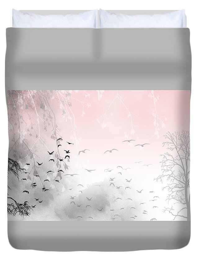 Rush Hour Duvet Cover featuring the digital art Mondays by Trilby Cole