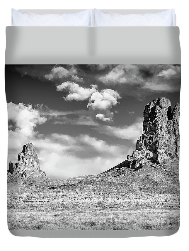 Art Duvet Cover featuring the photograph Monoliths by Jon Glaser