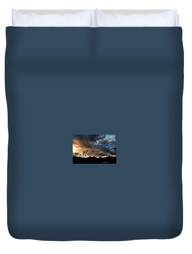  Duvet Cover featuring the photograph Monsoon Sunset by L L Stewart