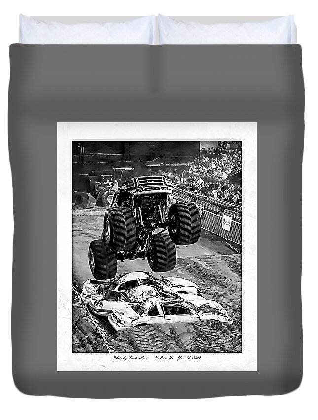 Amp Tour Duvet Cover featuring the photograph Monster Truck 2b by Walter Herrit