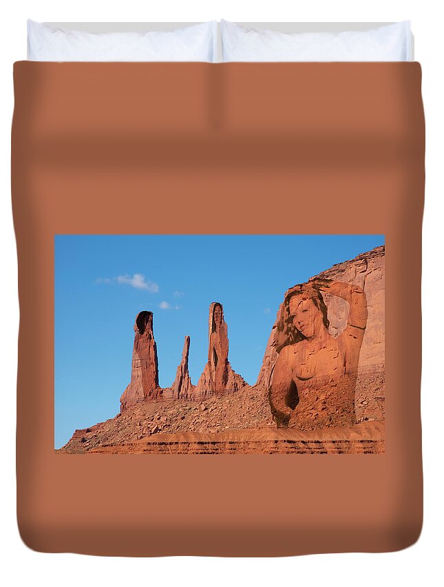 Monument Valley Duvet Cover featuring the photograph Monument Valley Nymph #3 by Richard Henne