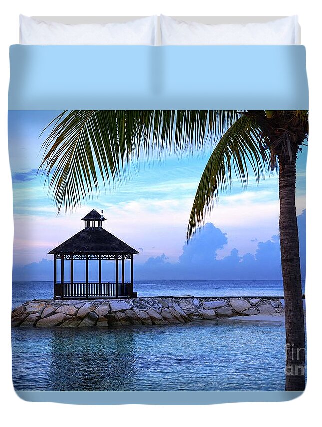 Sunset Duvet Cover featuring the photograph Moody Blues 2 by Lisa Kilby