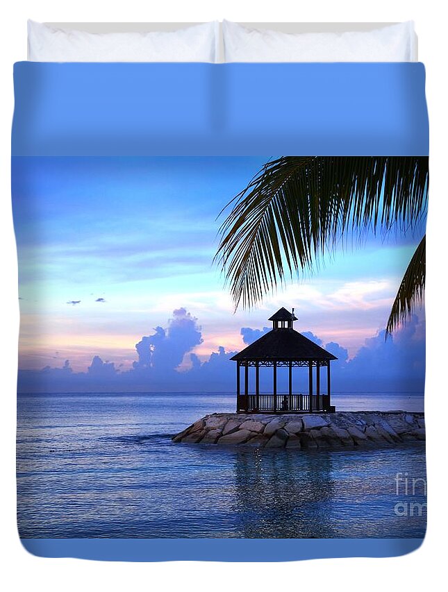 Decor Duvet Cover featuring the photograph Moody Blues by Lisa Kilby