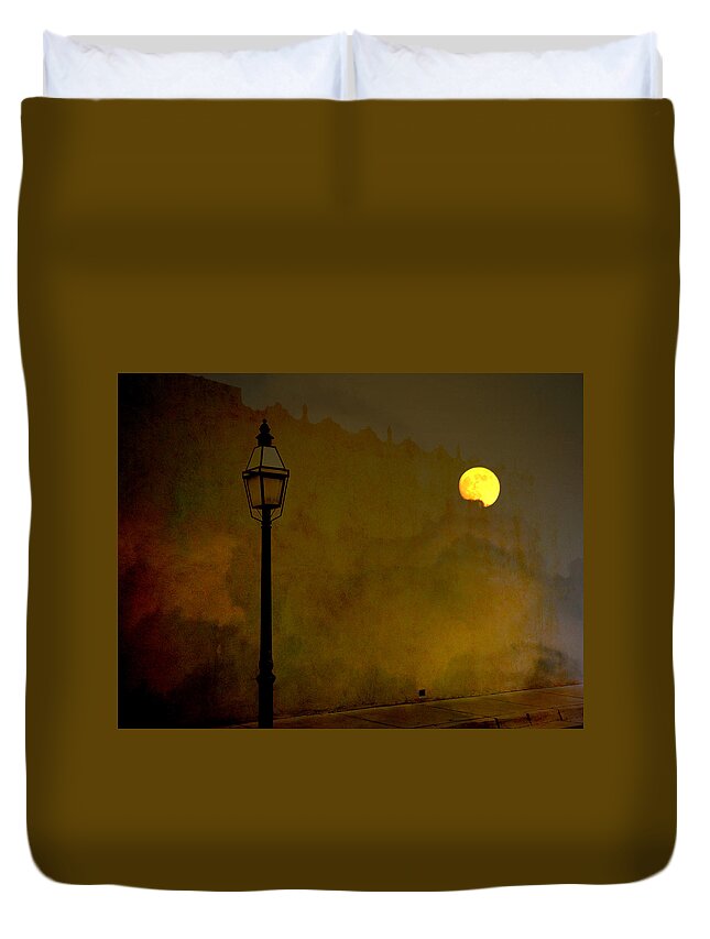 Moon Duvet Cover featuring the photograph Moon Walker by Susanne Van Hulst