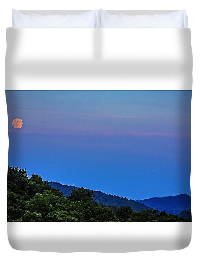 Moon Duvet Cover featuring the photograph Moon When All Things Ripen by Dale R Carlson