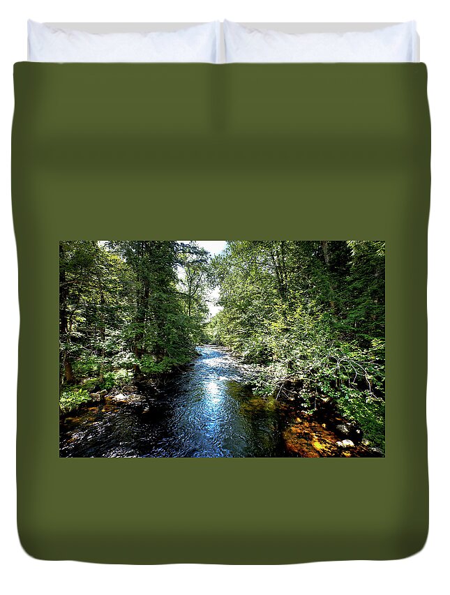 Moose River At Covewood Duvet Cover featuring the photograph Moose River at Covewood by David Patterson