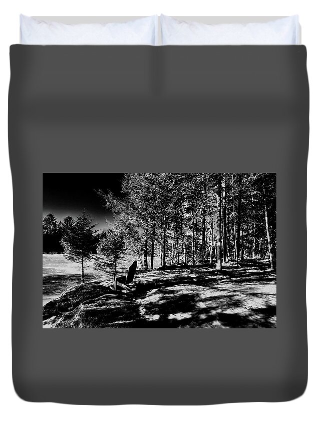 Moose River Shadows Duvet Cover featuring the photograph Moose River Shadows by David Patterson