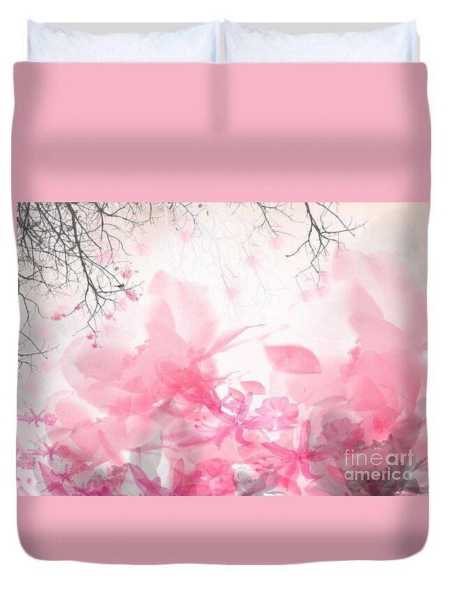 Chirp Duvet Cover featuring the digital art Morning Chirp by Trilby Cole