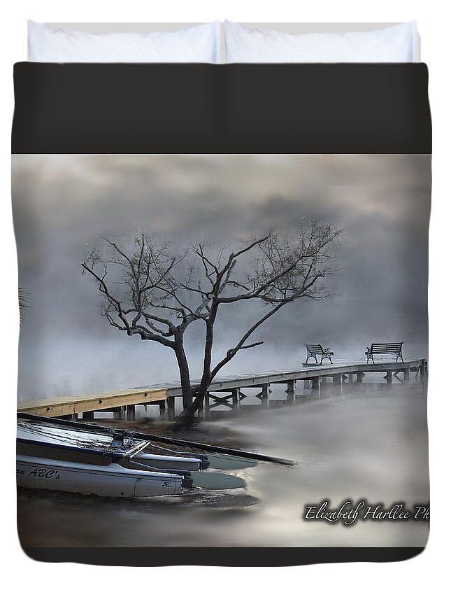  Duvet Cover featuring the photograph Morning Fog by Elizabeth Harllee