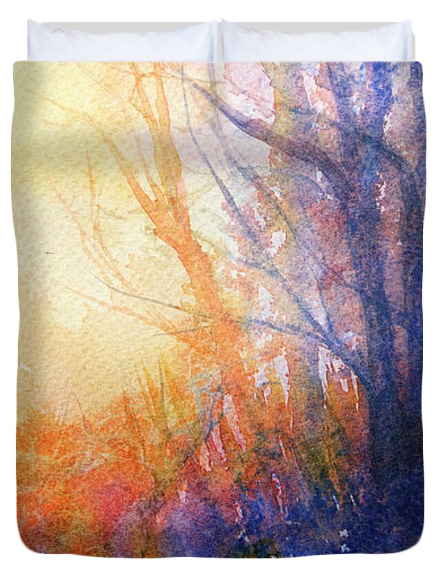 Morning Duvet Cover featuring the painting Morning Glow by Rebecca Davis