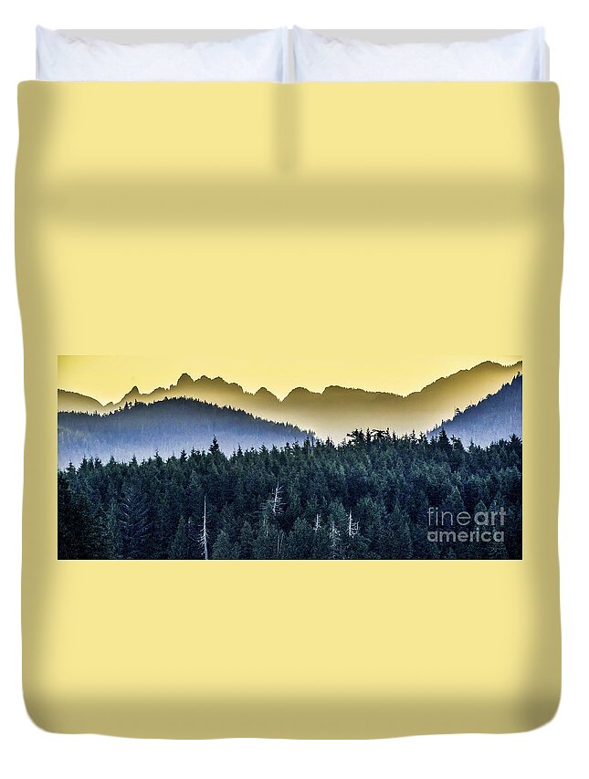 Mountains Duvet Cover featuring the photograph Morning Mountains by Barry Weiss