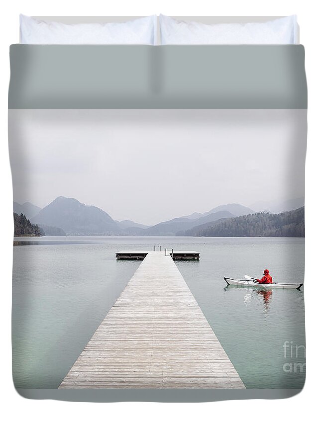 Adventure Duvet Cover featuring the photograph Morning Patrol by JR Photography