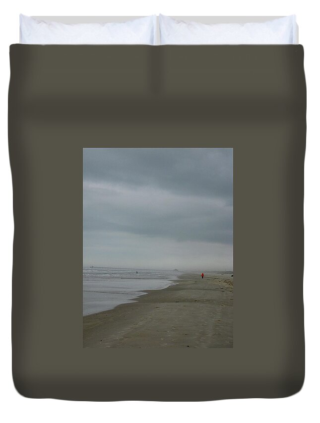 Beach Duvet Cover featuring the photograph Morning Siren Call by Judith Lauter