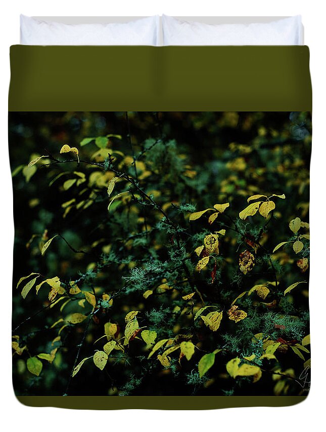 Landscape Duvet Cover featuring the photograph Moss in Colors by Gene Garnace