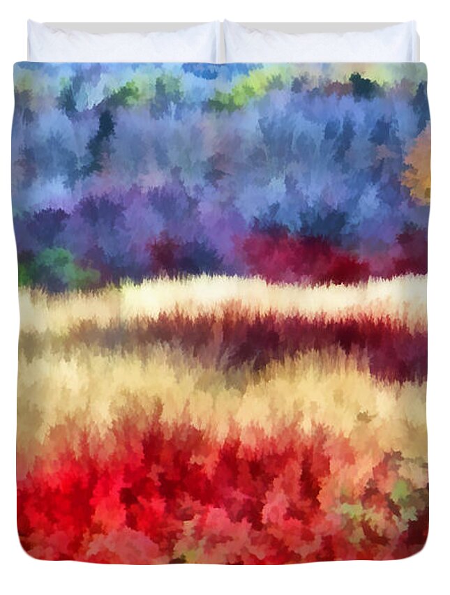 Field Duvet Cover featuring the photograph Mother Nature's Artistry by Carol Randall