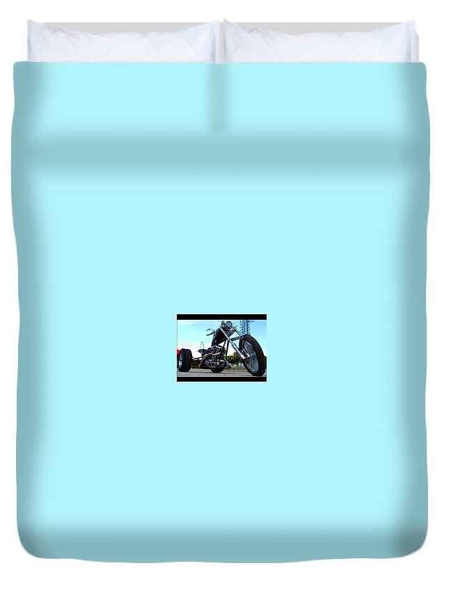 Motorcycle Duvet Cover featuring the photograph Motorcycle by Jackie Russo
