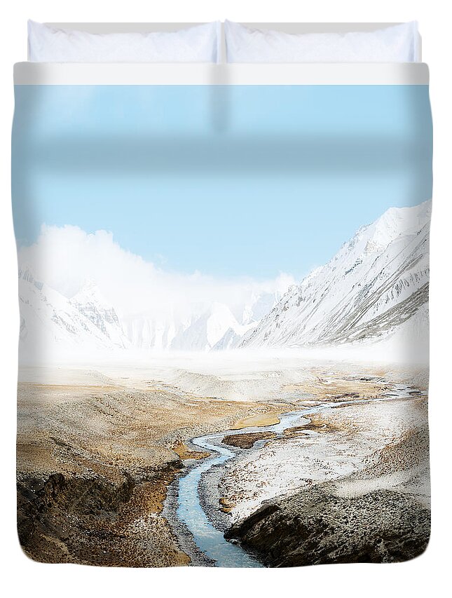 Active Duvet Cover featuring the photograph Mount Everest by Setsiri Silapasuwanchai