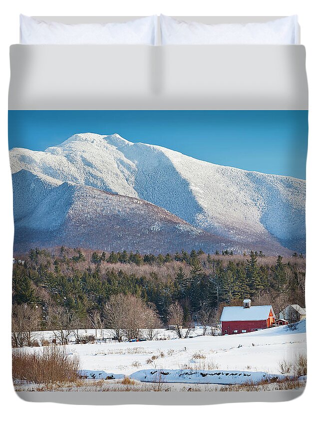 Winter Duvet Cover featuring the photograph Mount Mansfield Winter View 2 by Alan L Graham