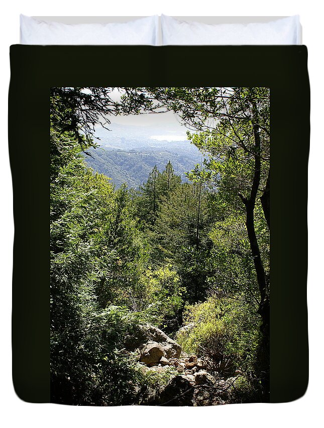 Mount Tamalpais Duvet Cover featuring the photograph Mount Tamalpais Forest View by Ben Upham III