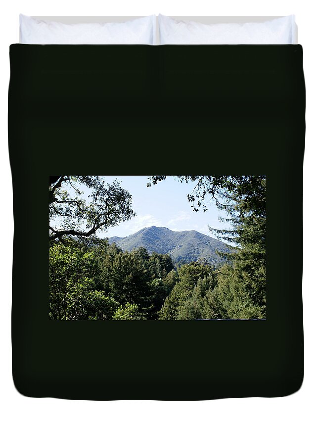 Mount Tamalpais Duvet Cover featuring the photograph Mount Tamalpais from King Street 2 by Ben Upham III